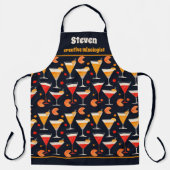 Vintager Cocktailstunde Mixologe Schürze (Vorderseite)