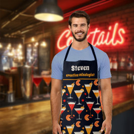 Vintager Cocktailstunde Mixologe Schürze