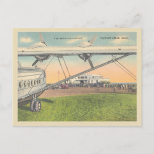 Vintager Coconut Grove Miami Florida Flughafen 40 Postkarte