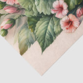 Vintager Coconut Hibisken Blume Entdeckungsseite Seidenpapier (Detail)