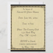 Vintager Collagen-Jahrestag Einladung (Rückseite)