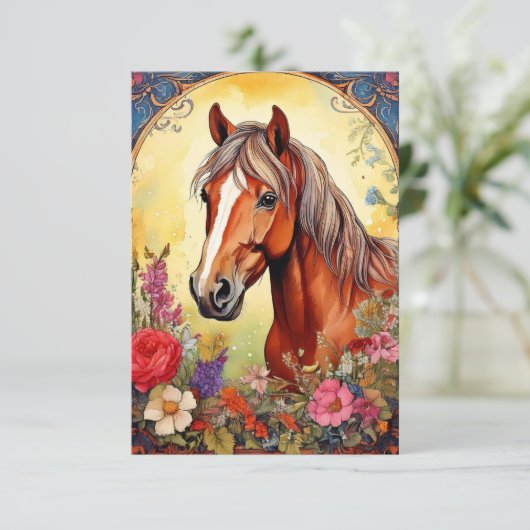 Vintager Colt Dankeskarte (Stehend Vorderseite)