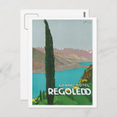 Vintager Comer See - Italienische Reise Postkarte (Vorne/Hinten)