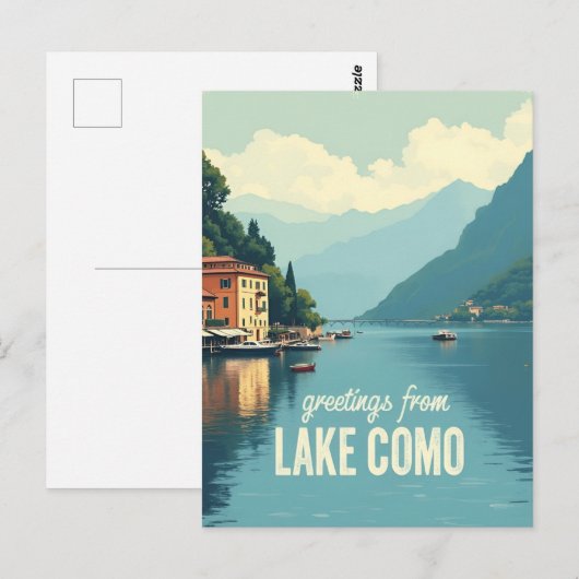 Vintager Comer See Postkarte (Vorne/Hinten)