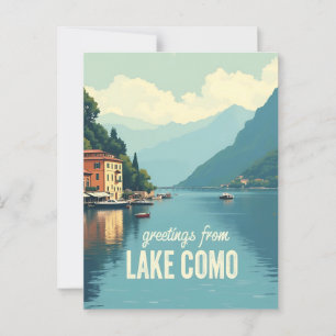 Vintager Comer See Postkarte