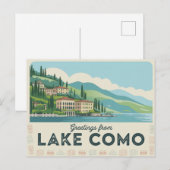 Vintager Comer See Postkarte | Grüße aus (Vorne/Hinten)