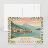 Vintager Comer See Postkarte | Grüße aus (Vorne/Hinten)