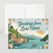 Vintager Comer See Postkarte | Grüße aus (Vorne/Hinten)
