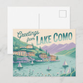 Vintager Comer See Postkarte | Grüße aus (Vorne/Hinten)