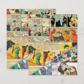 Vintager Comic Layout Boxing Journalist Romance (Vorne/Hinten)