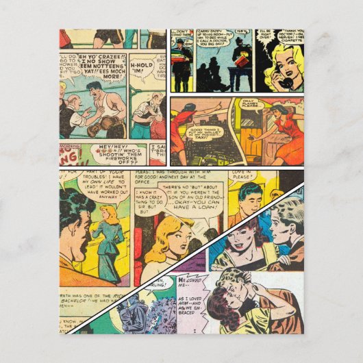 Vintager Comic Layout Boxing Journalist Romance (Vorderseite)