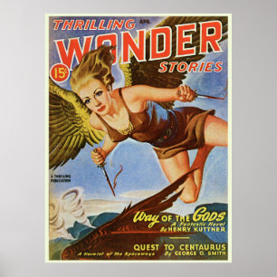 Vintager ComicBucheinband "Wunder " Poster