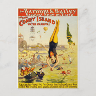 Vintager Coney Island Wassersport Postkarte