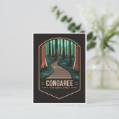 Vintager Congaree Nationalpark Süd Carolina Postkarte (Stehend Vorderseite)