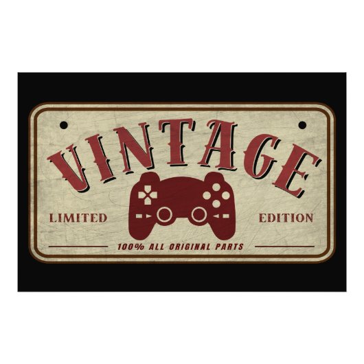 Vintager Controller Limited Edition Originalteile Fotodruck (Vorne)