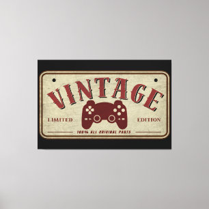 Vintager Controller Limited Edition Originalteile Leinwanddruck