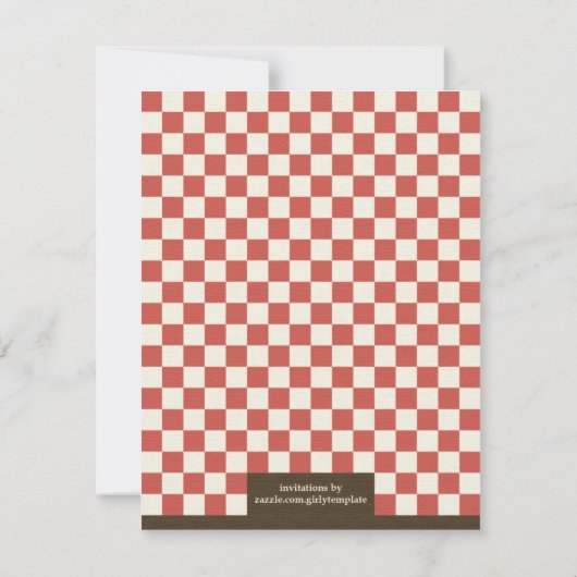 Vintager Cookie-Stil Einladung (Rückseite)