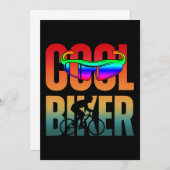 Vintager Cooler Biker Einladung (Vorne/Hinten)