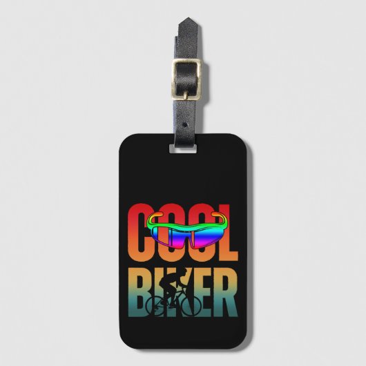 Vintager Cooler Biker Gepäckanhänger (Vorderseite Vertikal)