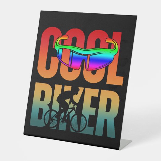 Vintager Cooler Biker Sockelschild (Vorderseite)