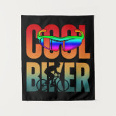 Vintager Cooler Biker Wandteppich (Vorderseite)