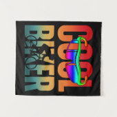 Vintager Cooler Biker Wandteppich (Vorderseite (Horizontal))