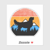 Vintager Cooler Retro Sun Wilderness Goldener Retr Aufkleber (Blatt)