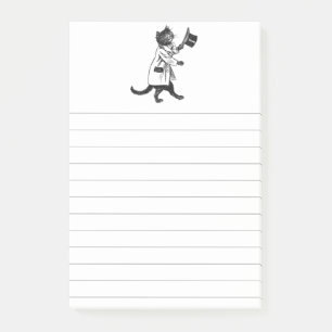 Vintager Cooler Top Hat Kat Lined Sticky Post-it Klebezettel