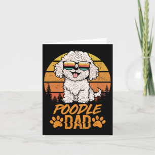 Vintager Cooler Wildspielzeug Poodle Vater Vaterta Karte