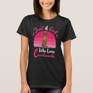Vintager Coonhound Hund nur ein Mädchen, das Coon  T-Shirt