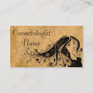 Vintager Cosmetologist-Schönheits-Salon-Friseur Terminkarte