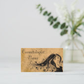 Vintager Cosmetologist-Schönheits-Salon-Friseur Terminkarte (Stehend Vorderseite)