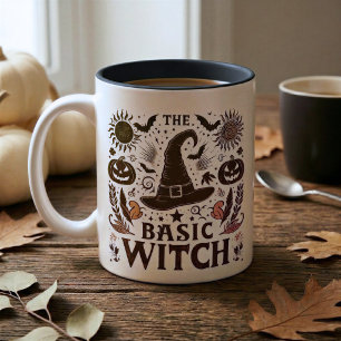 Vintager Cottagecore Pumpkins Halloween-Hut Zweifarbige Tasse