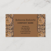 Vintager Country Cowbgirl bemalt Leder Western Visitenkarte (Vorderseite)