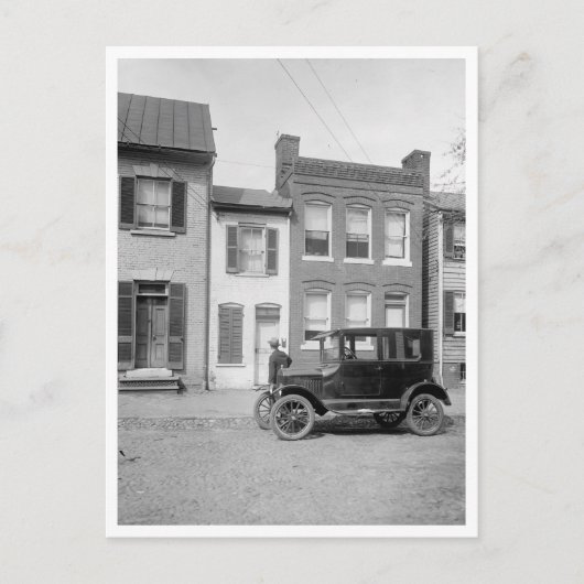 Vintager Coupe von Little House Postkarte (Vorderseite)