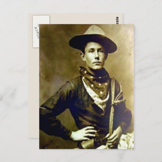 Vintager Cowboy 17 Postkarte (Vorne/Hinten)