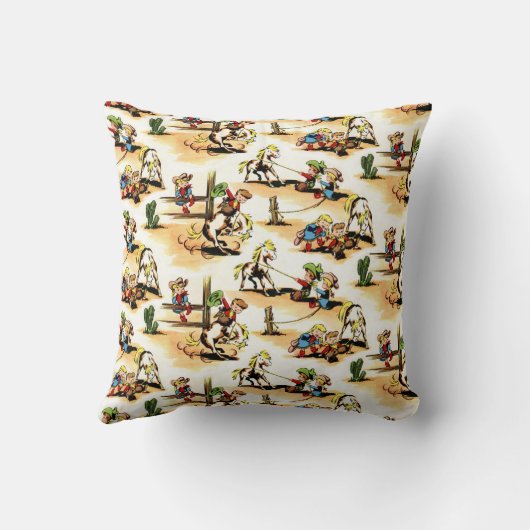 Vintager Cowboy - Cowgirls - Pferde - Kissen (Rückseite)