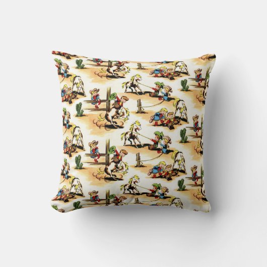 Vintager Cowboy - Cowgirls - Pferde - Kissen (Vorderseite)
