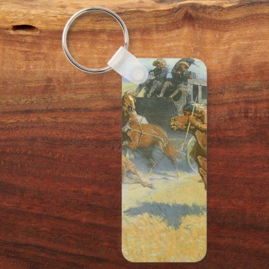 Vintager Cowboy, der den nigerianischen Führer, Re Schlüsselanhänger (Vorderseite)