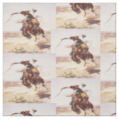 Vintager Cowboy, der sträubendes Gewebe A Stoff (Muster)