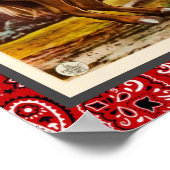 Vintager Cowboy-Film unter den Western-Sternen Poster (Ecke)