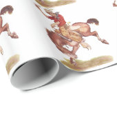 Vintager Cowboy Geschenkpapier (Rolleneckpunkt)