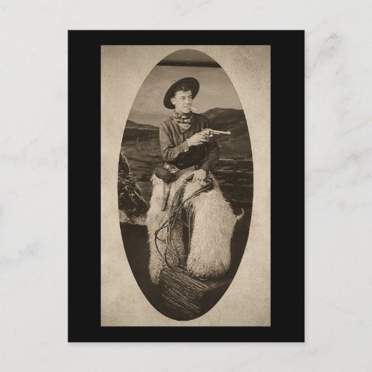 Vintager Cowboy mit Lasso ca. 1900 Postkarte (Vorderseite)