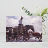 Vintager Cowboy mit Seiner Herde Rinder von Koerne (Stehend Vorderseite)