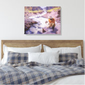 Vintager Cowboy, Panning Gold, Wyoming von Leigh Leinwanddruck (Insitu (Schlafzimmer))