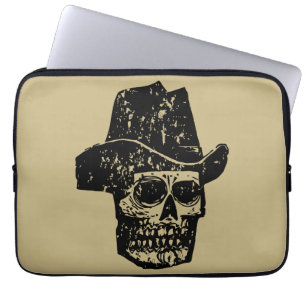Vintager Cowboy-Skull-Druck mit Alt-Western-Hut Laptopschutzhülle
