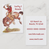Vintager Cowboy Visitenkarte (Vorne/Hinten)