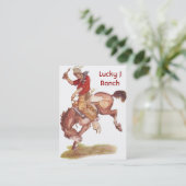 Vintager Cowboy Visitenkarte (Stehend Vorderseite)