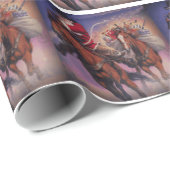 Vintager Cowboy-Weihnachtsgeschenk Geschenkpapier (Rolleneckpunkt)