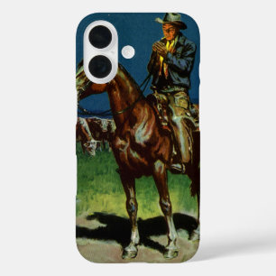 Vintager Cowboy, Zuchtrinder auf dem Bauernhof iPhone 16 Hülle